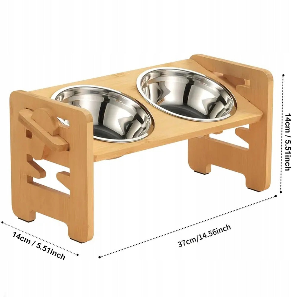 Height Adjustable Bowl, Dog Headband, Elevated Cat Bowls Packaging status original