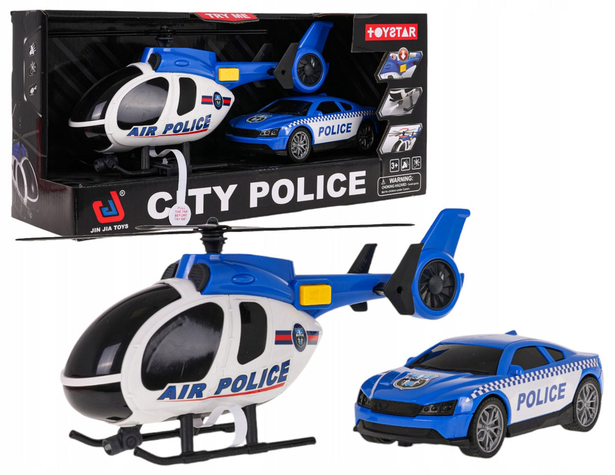 Helicopter + Car Police Packaging status original