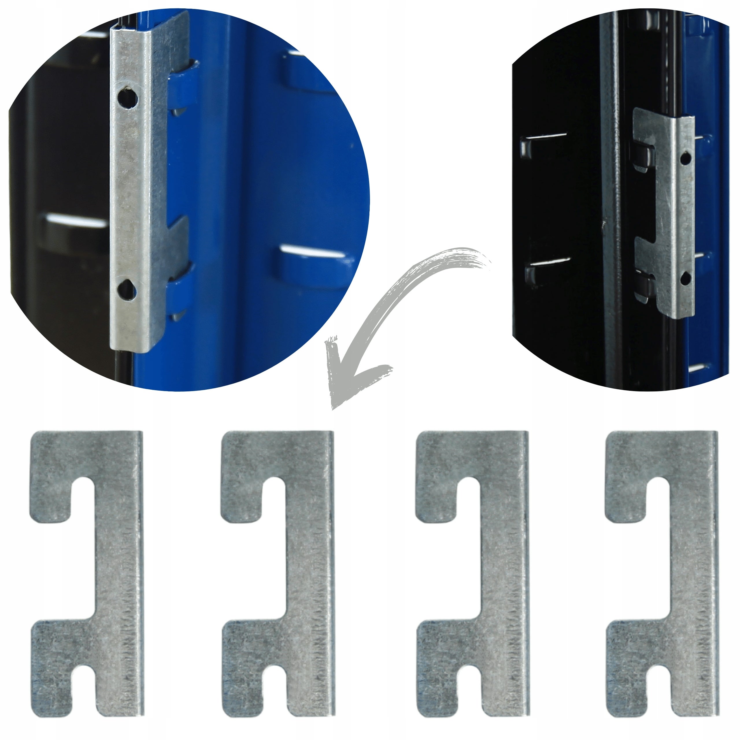 Helios Shelving Unit Leg Serial Connector 4pcs Fasteners CONNECT SHELVING UNITS SIDE BY SIDE