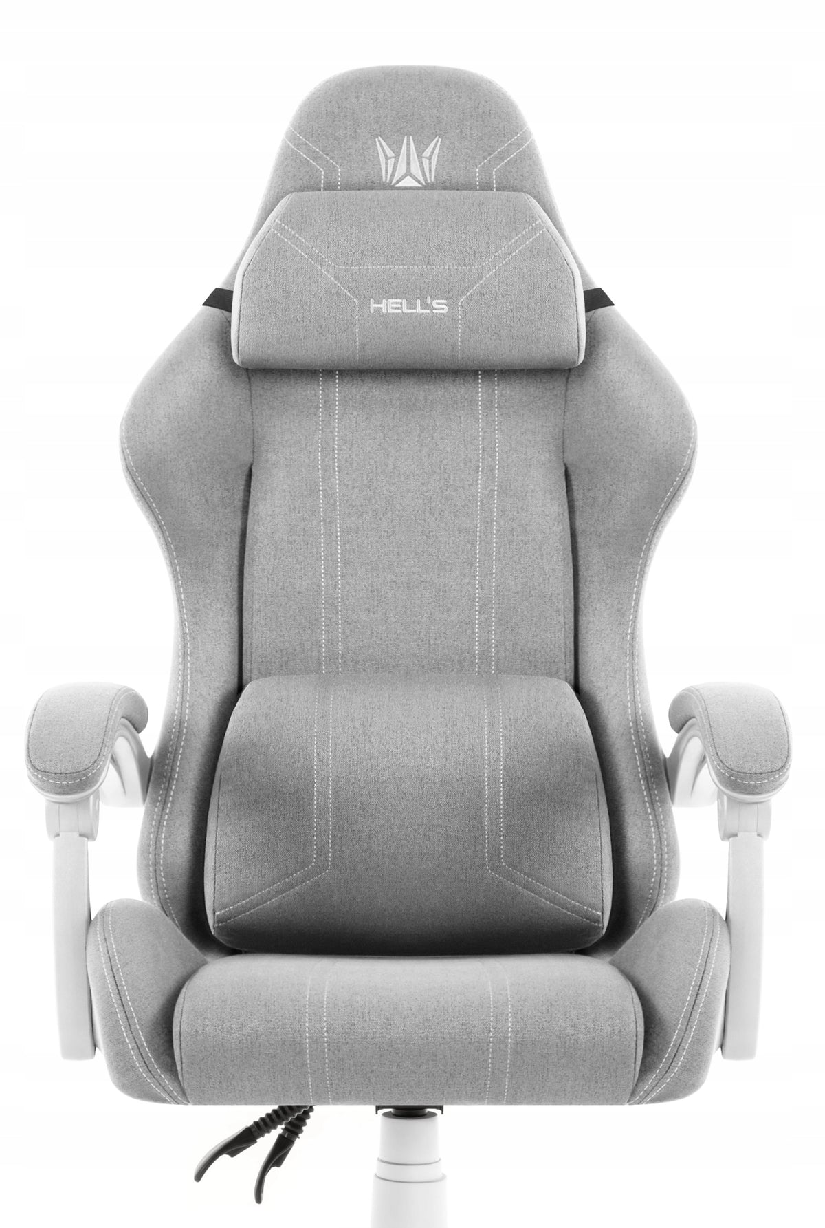 Hell's Chair HC- 1014 Grey- White Fabric