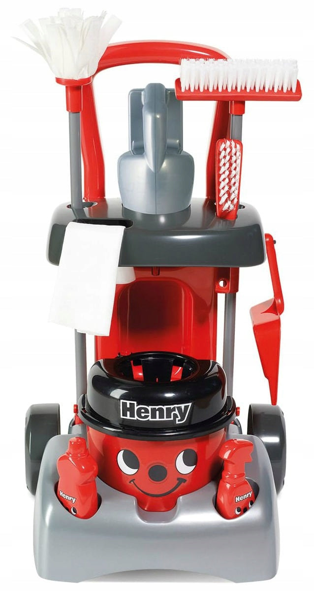 Henry Deluxe Kids Cleaning Kit Vacuum Cleaner Mop Bucket Trolley Brand Casdon