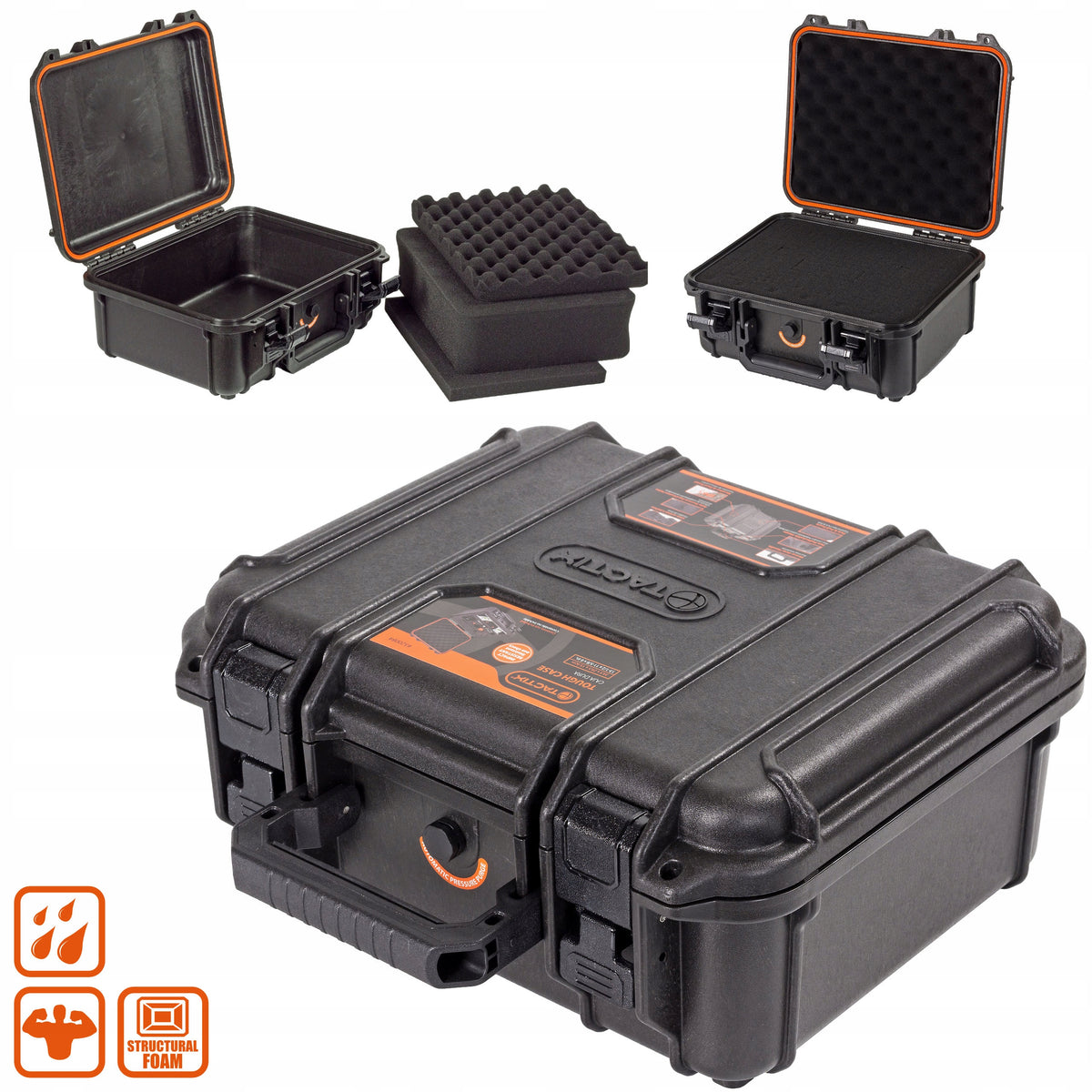 Hermetic Suitcase Waterproof TACTIX Chest 35cm Foam IP65 Photo Packaging status original