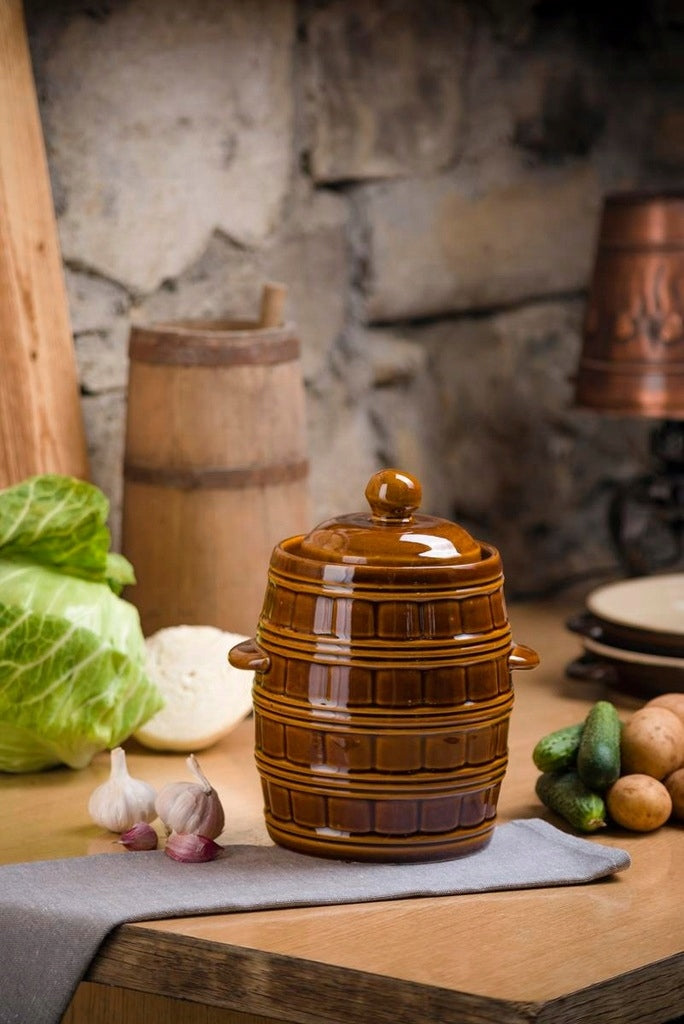 Hermetic barrel for pickling cabbage cucumbers 5L with flange lid Packaging status original