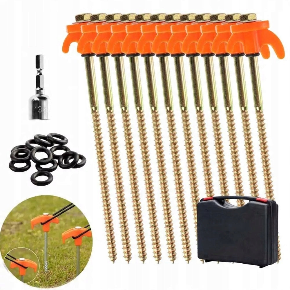 Herrings for Tent 20.5cm Long Pins Screwed Military Metal Manufacturer code 4059176309994