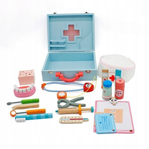 Heze wooden medical kit in suitcase