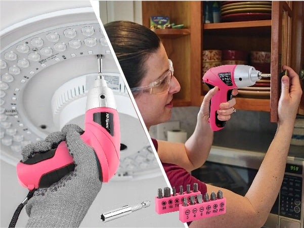 Hi-Spec 19pc 3.6V Pink USB Power Screwdriver and Home Tool Kit Set EAN (GTIN) 6945583101949