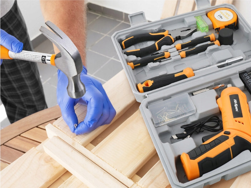 Hi-Spec 42pc Yellow 4V USB Electric Power Screwdriver and Home Tool Kit Set Manufacturer code DT02019-DE