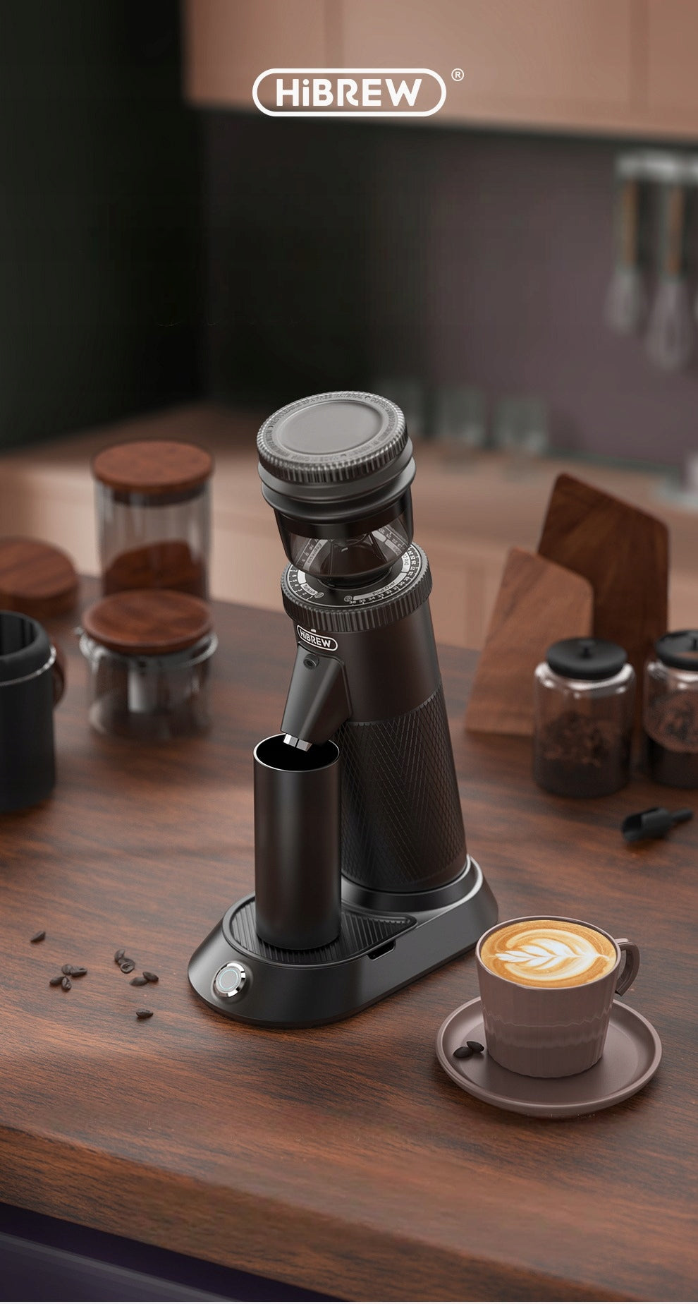 HiBREW G5 Single Dose Coffee Grinder 48mm Burr 36 Settings Low Retention Packaging status original