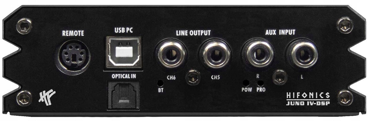 HiFonics JUNO IV-DSP ISO Amplifier 4x115W RMS 6 Channel DSP BT Processor Brand HiFonics