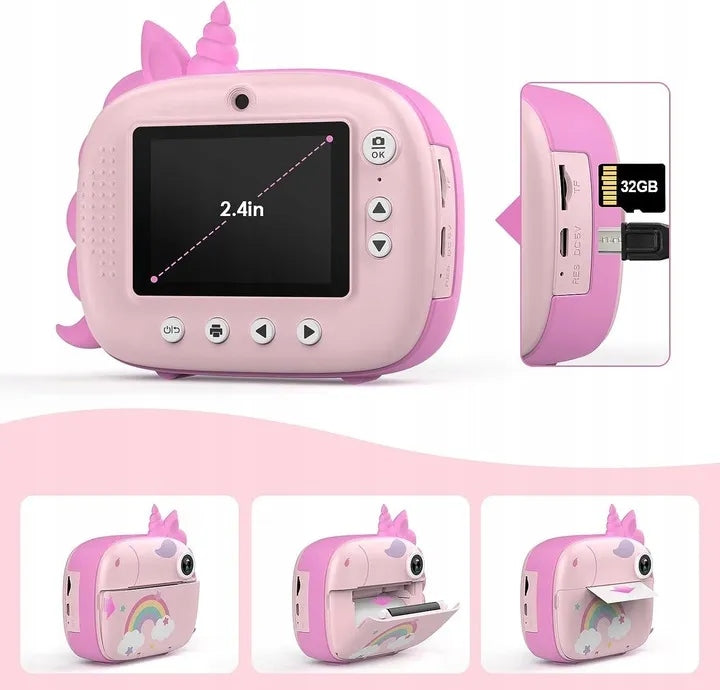 HiMont Instant Camera with Unicorn Baby Printer + 32GB Card Brand no brand