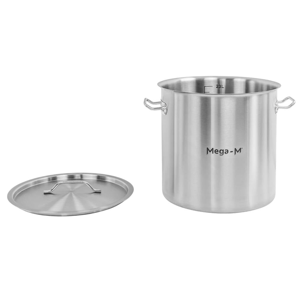 High Stainless Steel POT For Induction Gas 25L + COVER Manufacturer code MTP005046