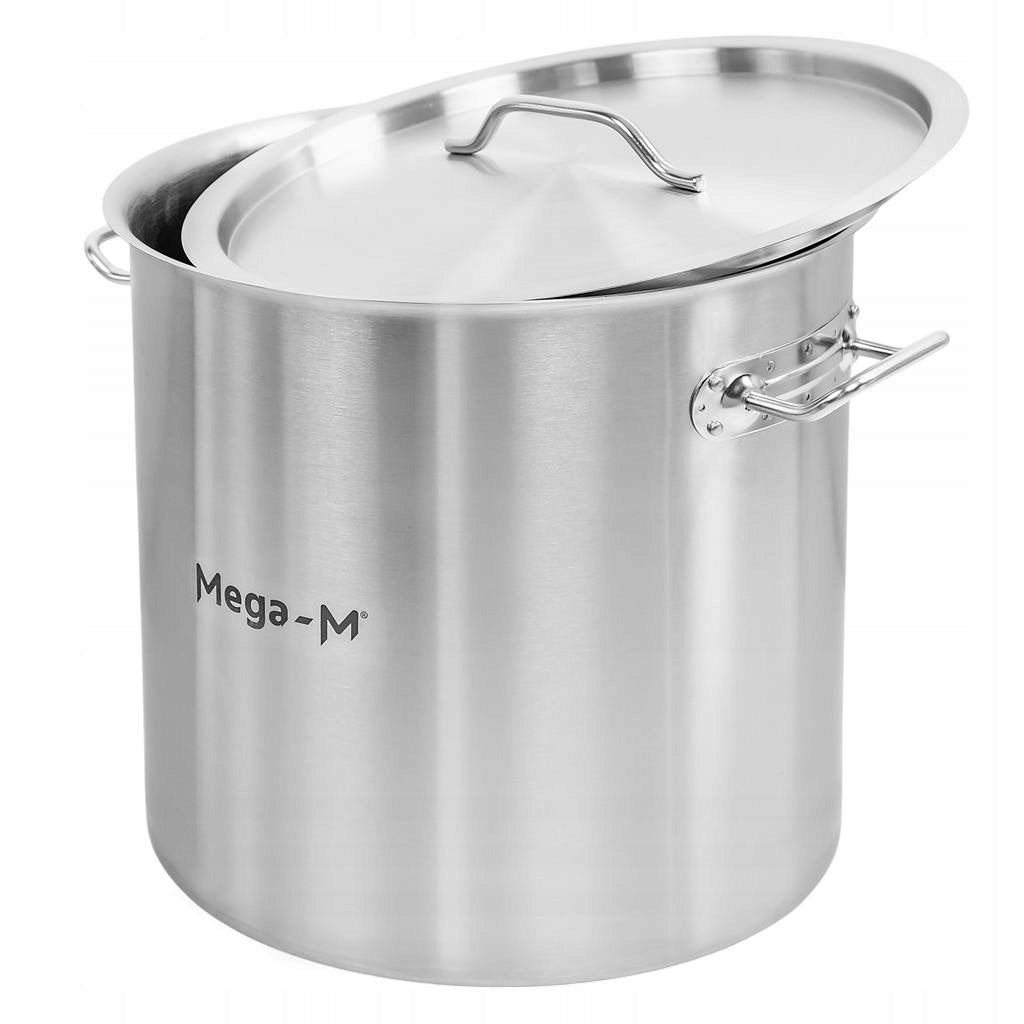 High Stainless Steel POT For Induction Gas 25L + COVER Packaging status original