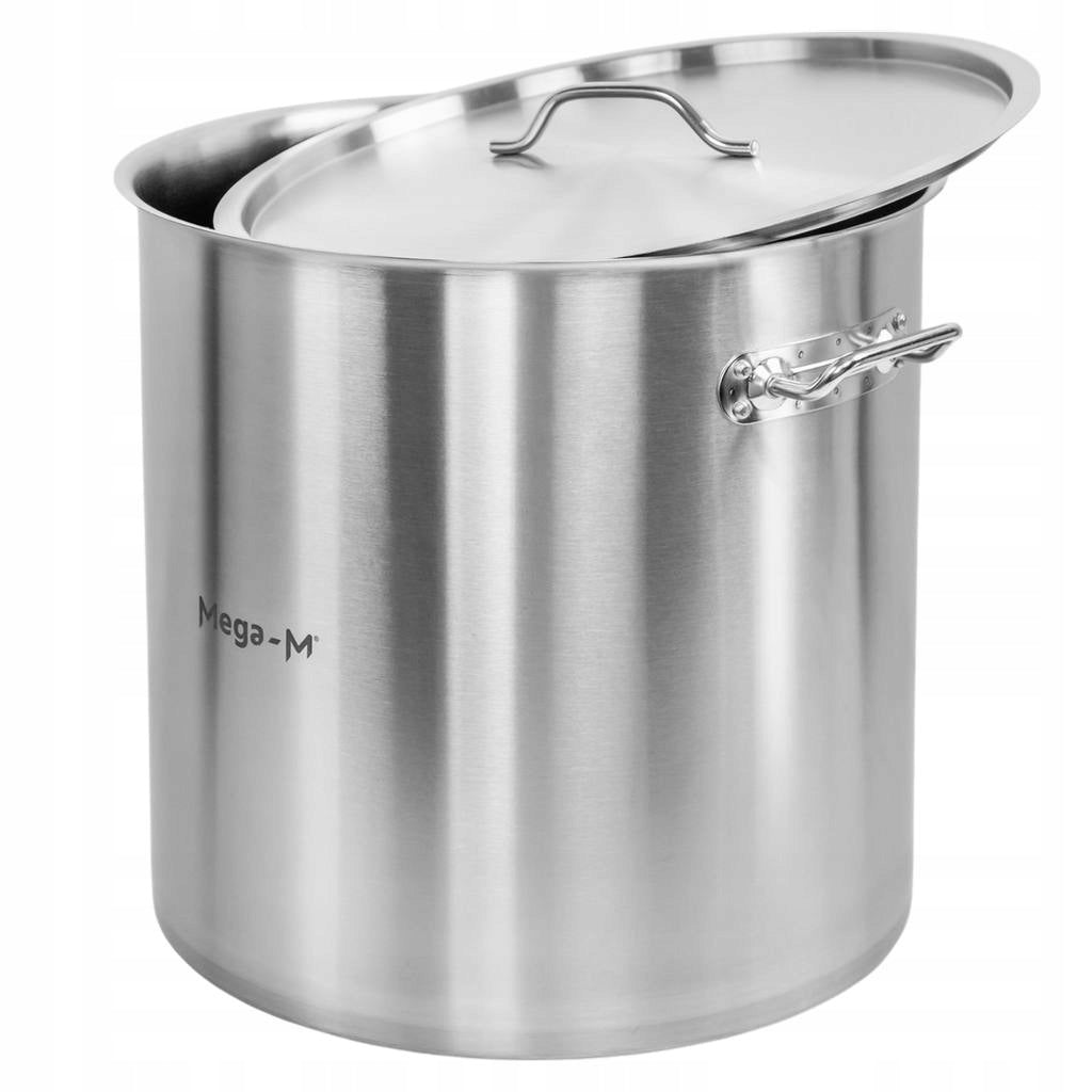 High Stainless Steel POT For Induction Gas 71L + COVER Packaging status original