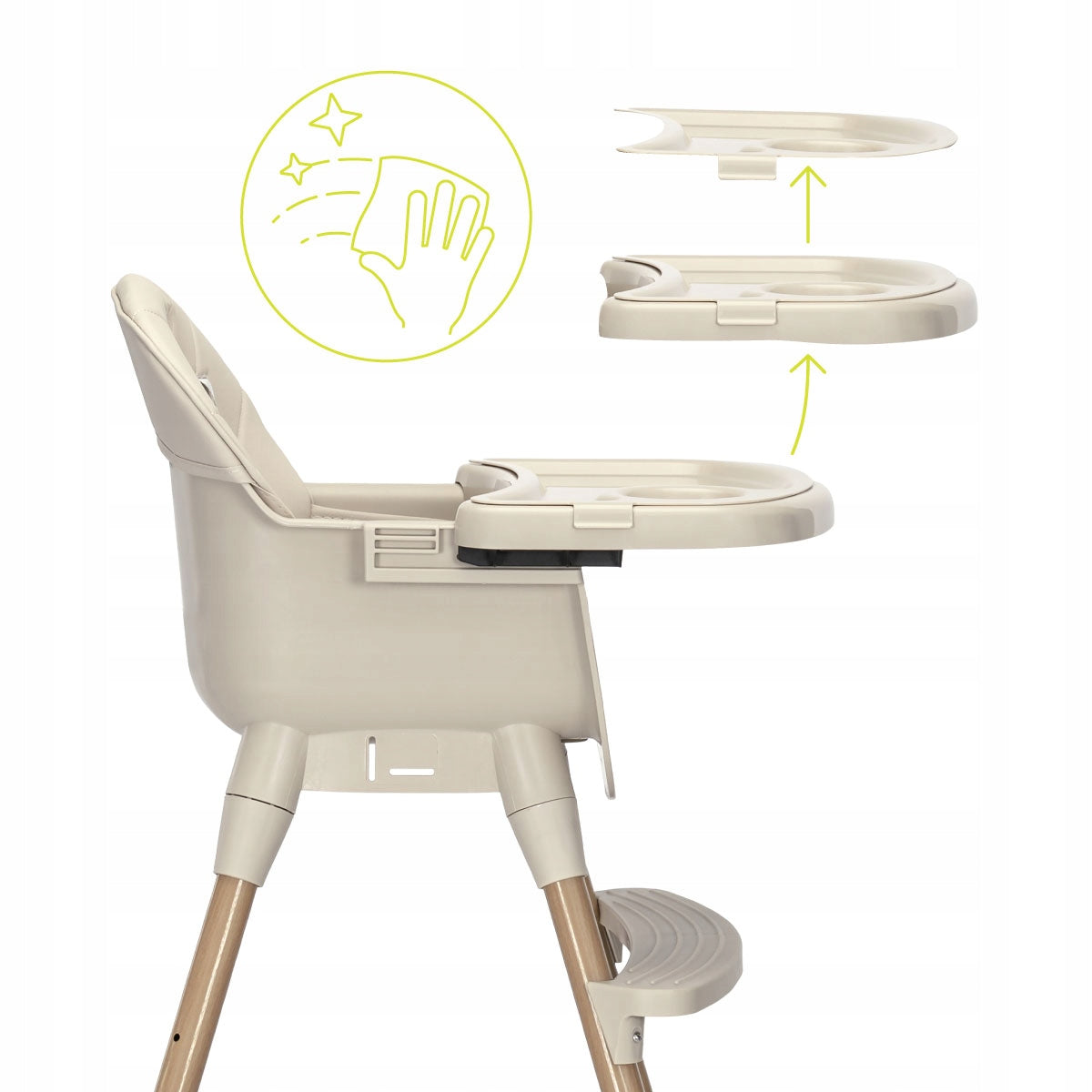 Highchair 3in1 footrest tray belts table Lorelli Manufacturer code 10100572507