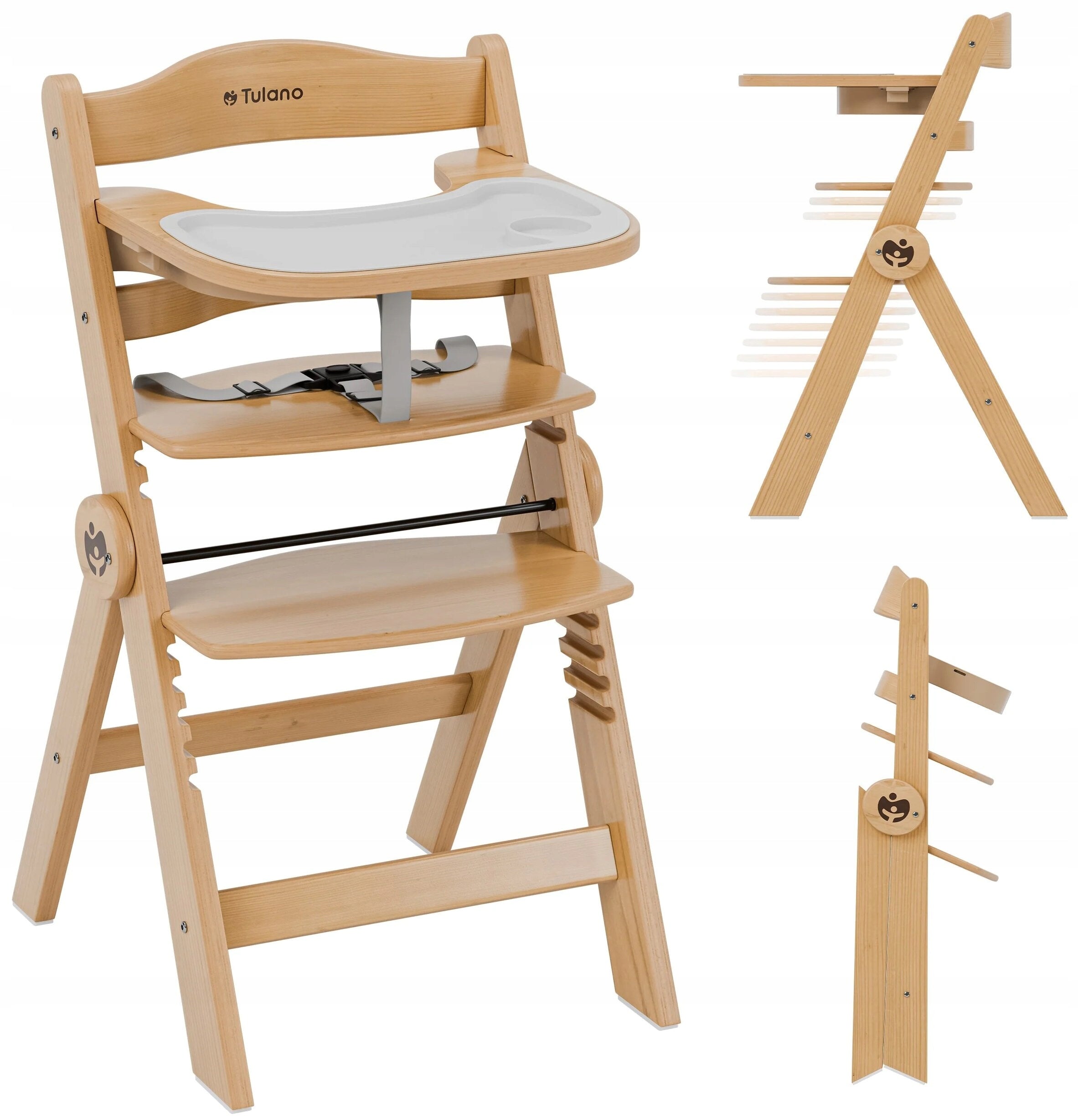 Highchair TULANO Morsel 45 Brown Color shades of brown and beige