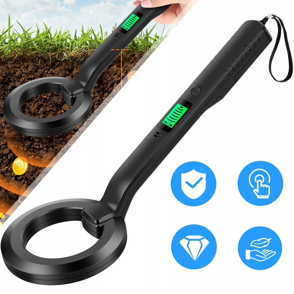 Highly Sensitive Handheld Metal Detector LCD Display Portable Battery Operated Model CLOSGT