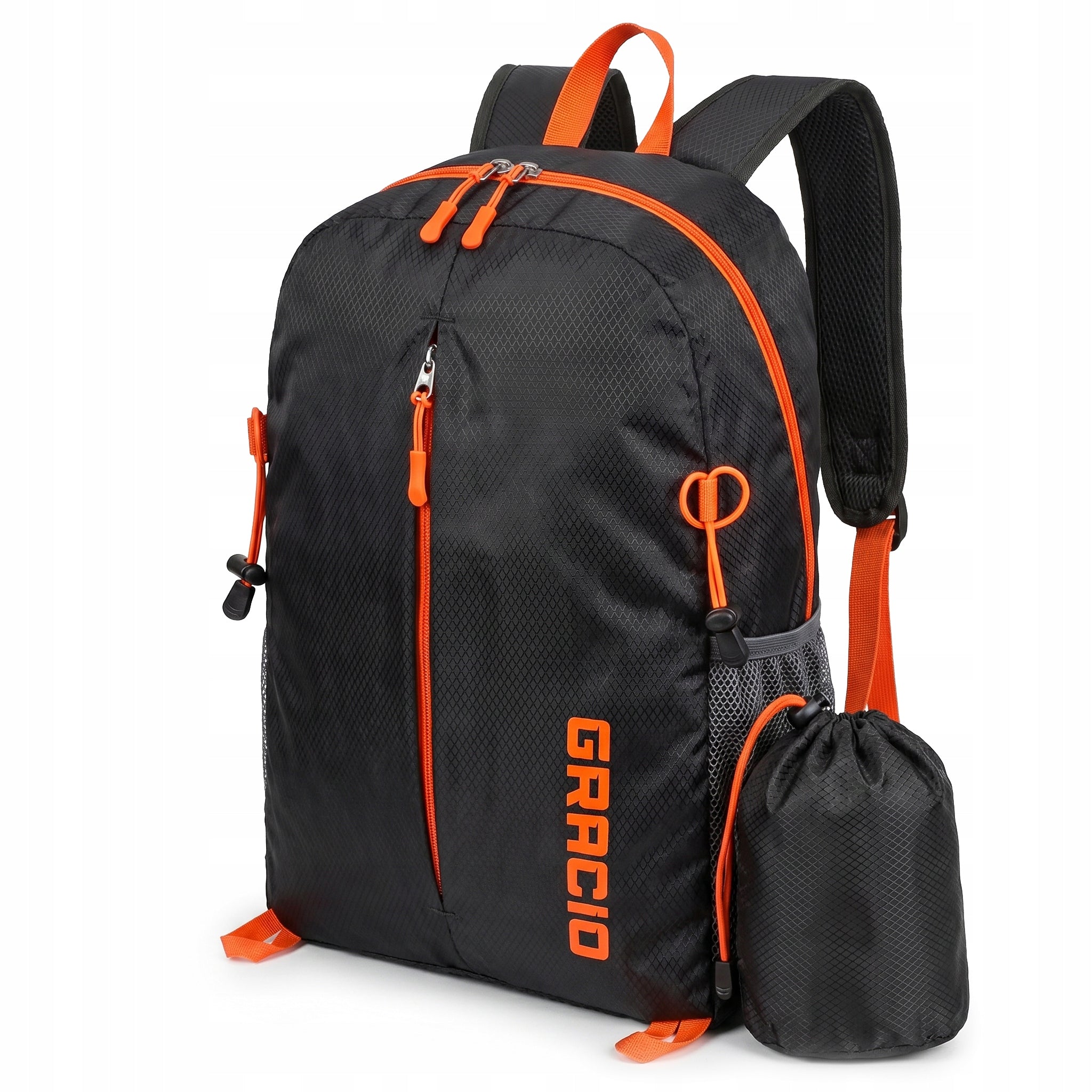 Hiking Backpack Sports Trekking Lightweight Folding Black GRACIO