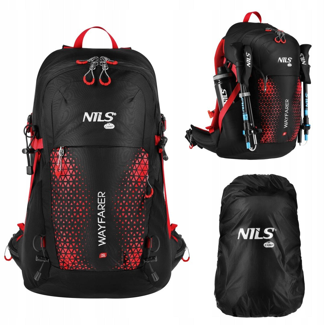Hiking Backpack Trekking Hiking Tactical Black 35 L Cover