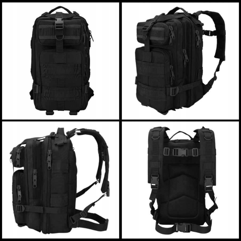 Hiking Backpack Trekking Sports Military Tactical Black School Brand Mil-Tec