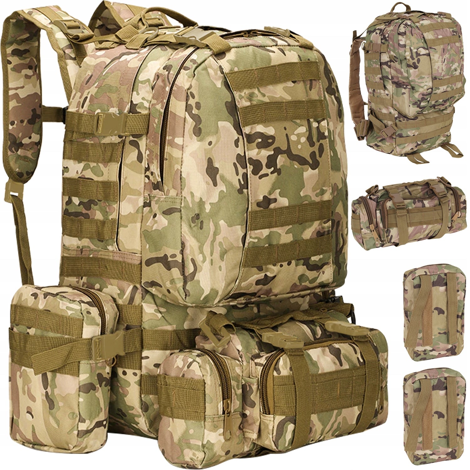 Hiking Backpack Trekking Sports Military Tactical Moro Men's XXL