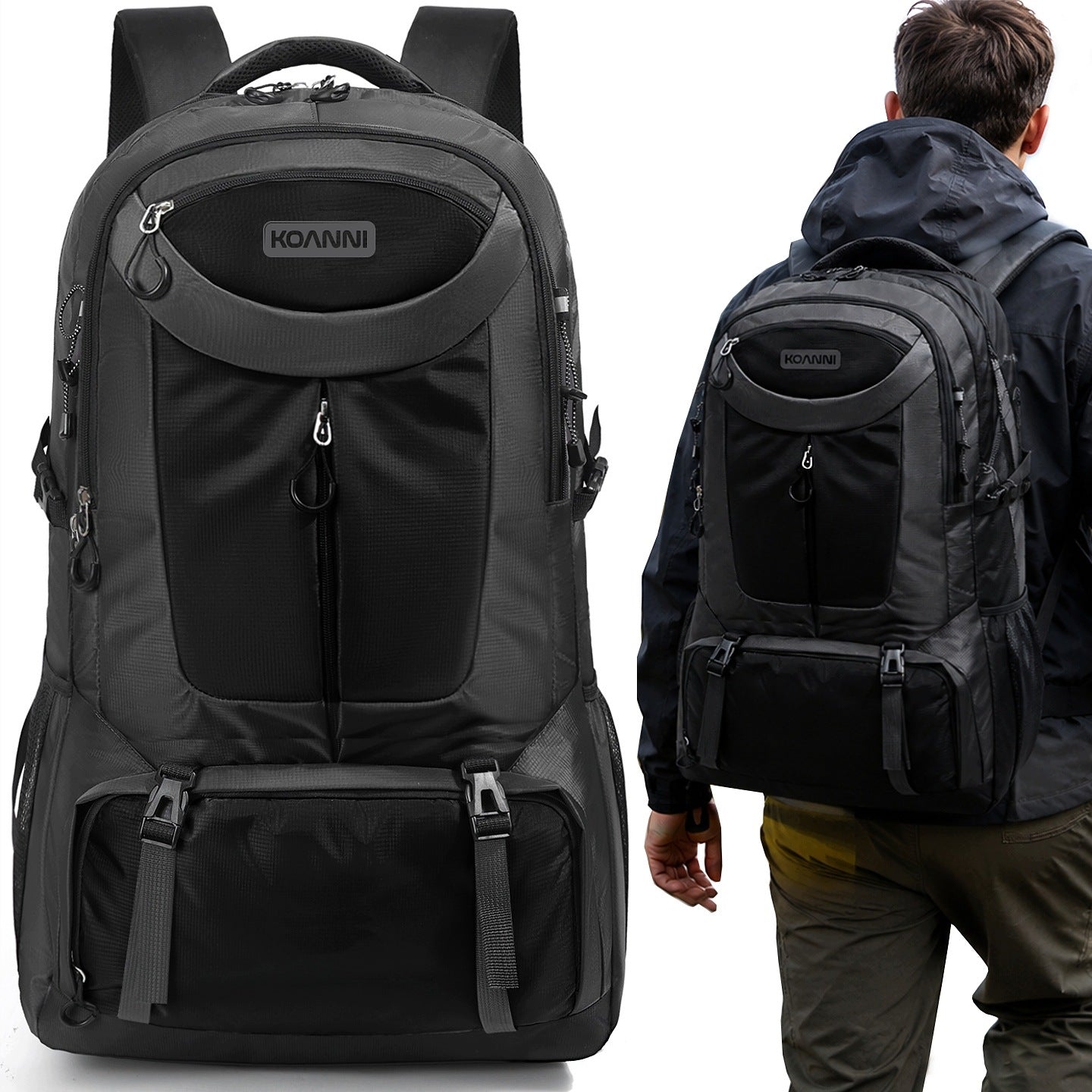 Hiking Backpack Waterproof 60L Trekking Large Lightweight Survival