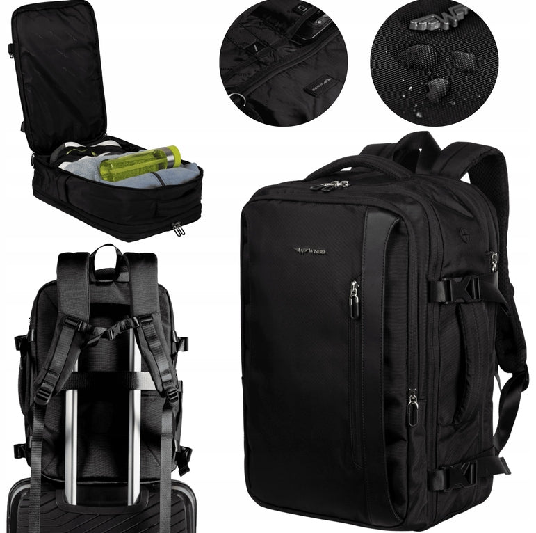 Hiking Backpack Wings Skylark 30L Black Hand Luggage Expanded