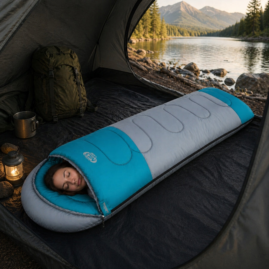Hiking Sleeping Bag Mummy Hooded Camping 205x75 cm + Cover NILS Manufacturer code NC2008