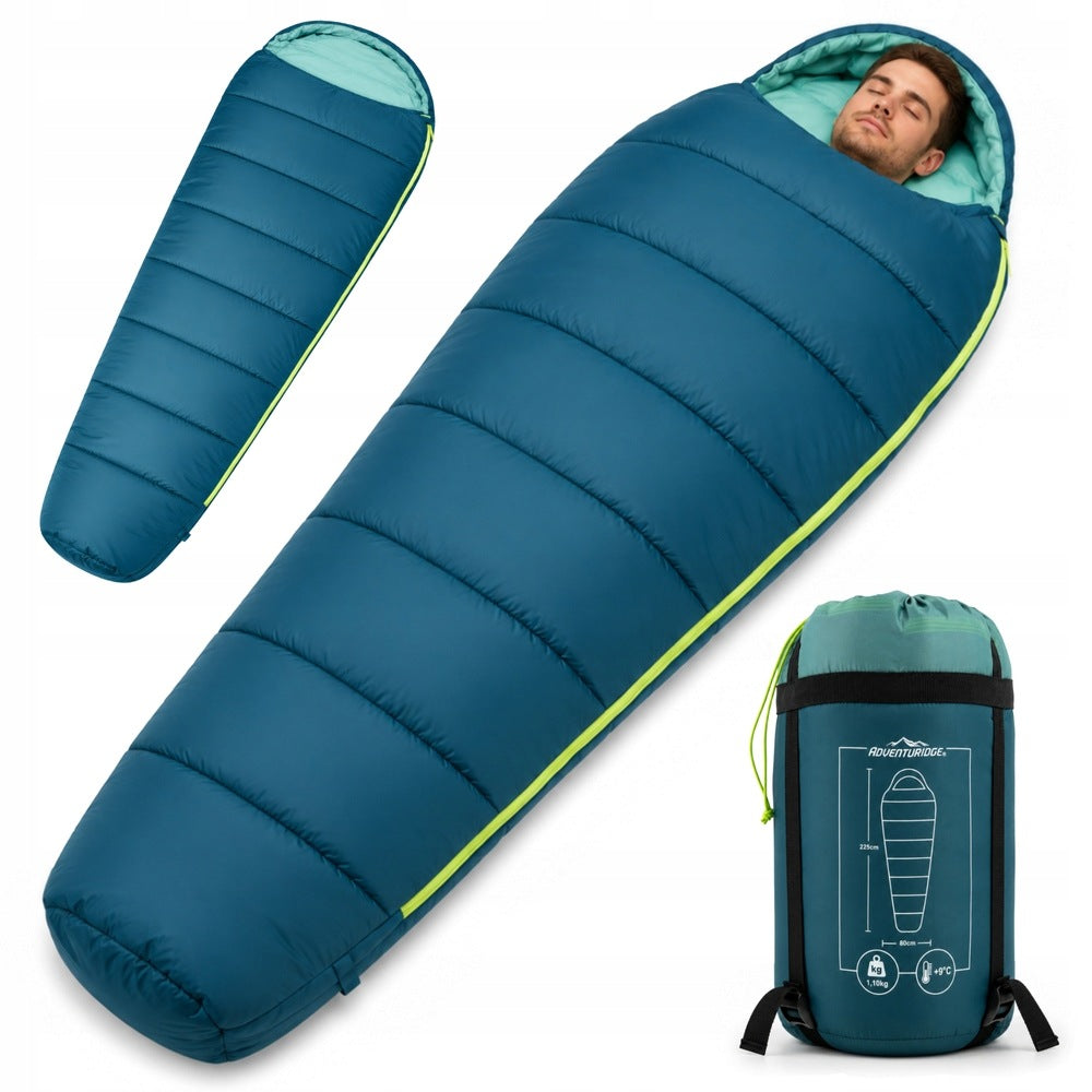 Hiking Sleeping Bag Mummy Hooded Warm In Cover With Compression 225×80 cm