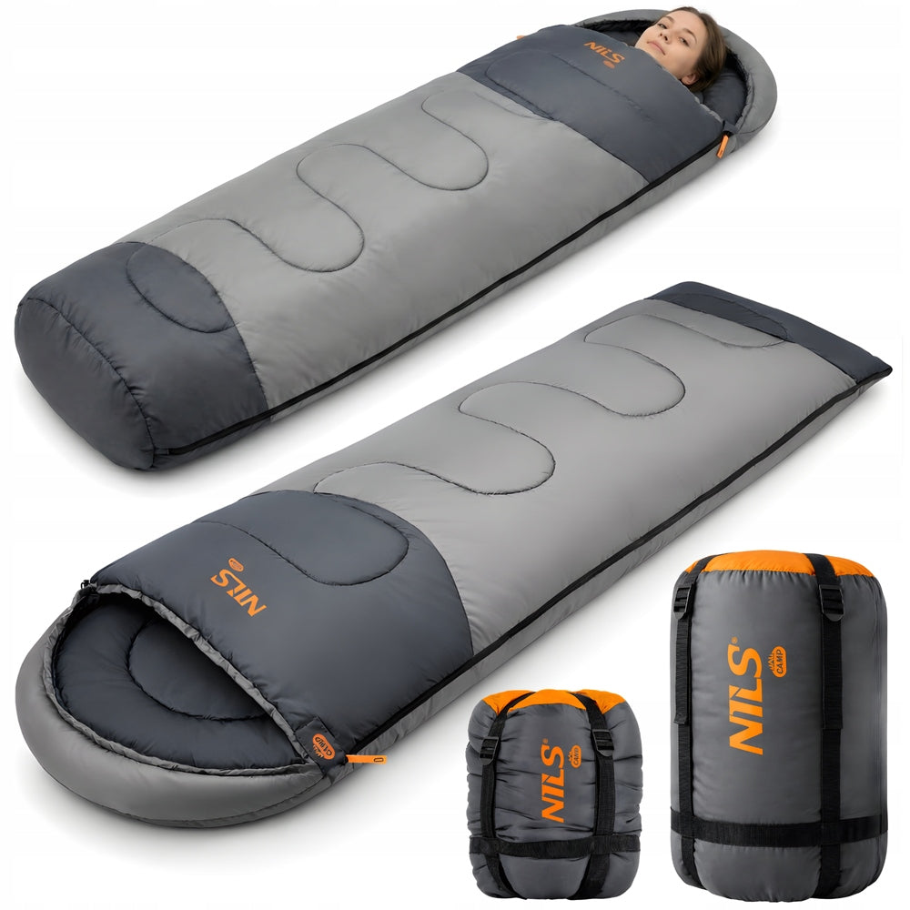 Hiking Sleeping Bag Warm Mummy Lightweight Hooded Under Tent Large 215x75 cm