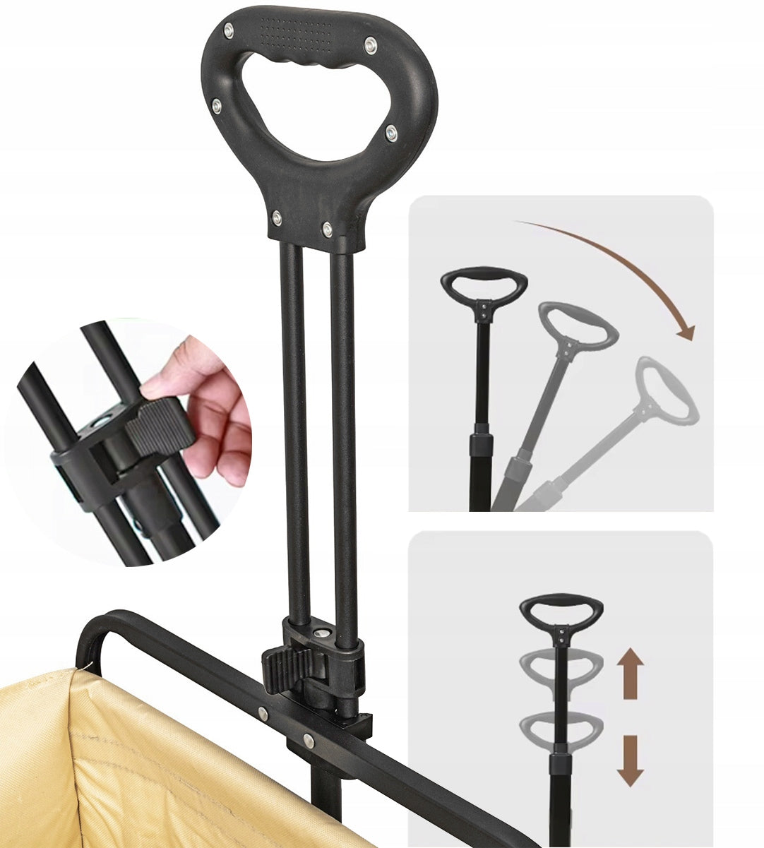 Hiking Trolley Beach Camping Folding Garden Transport 100kg Brand Vorfal