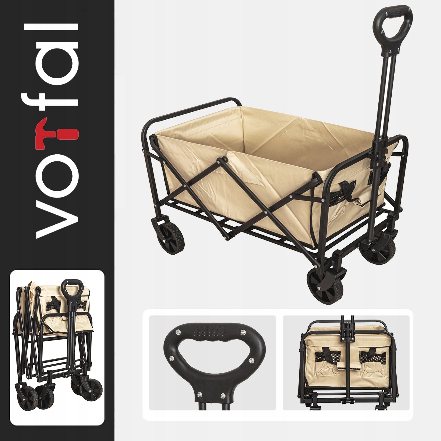 Hiking Trolley Beach Camping Folding Garden Transport 100kg Manufacturer code V09720