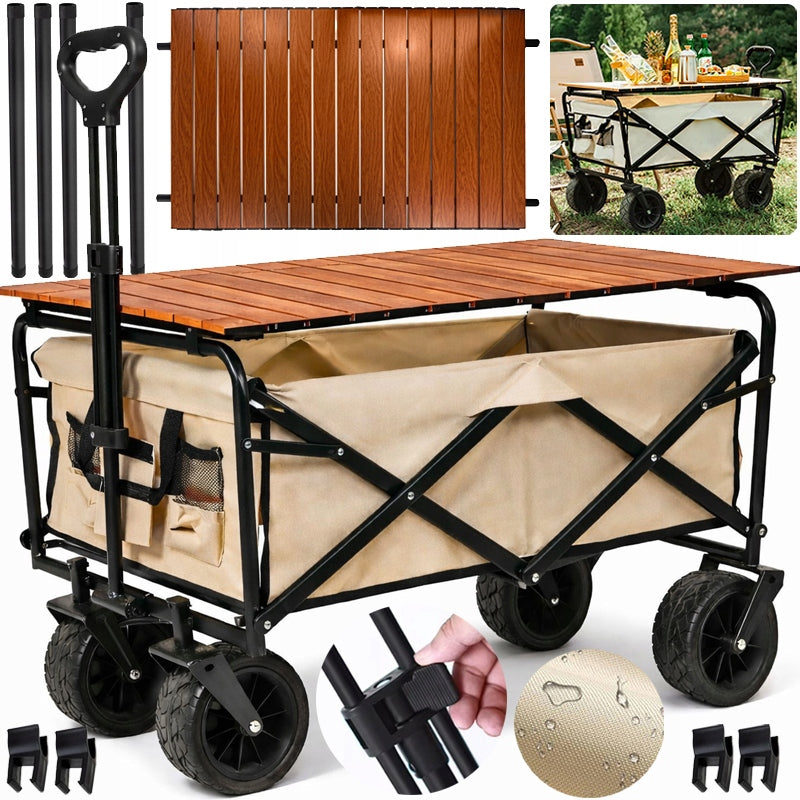 Hiking Trolley Beach Camping Folding Transport Wheels XL + COUNTERTOP