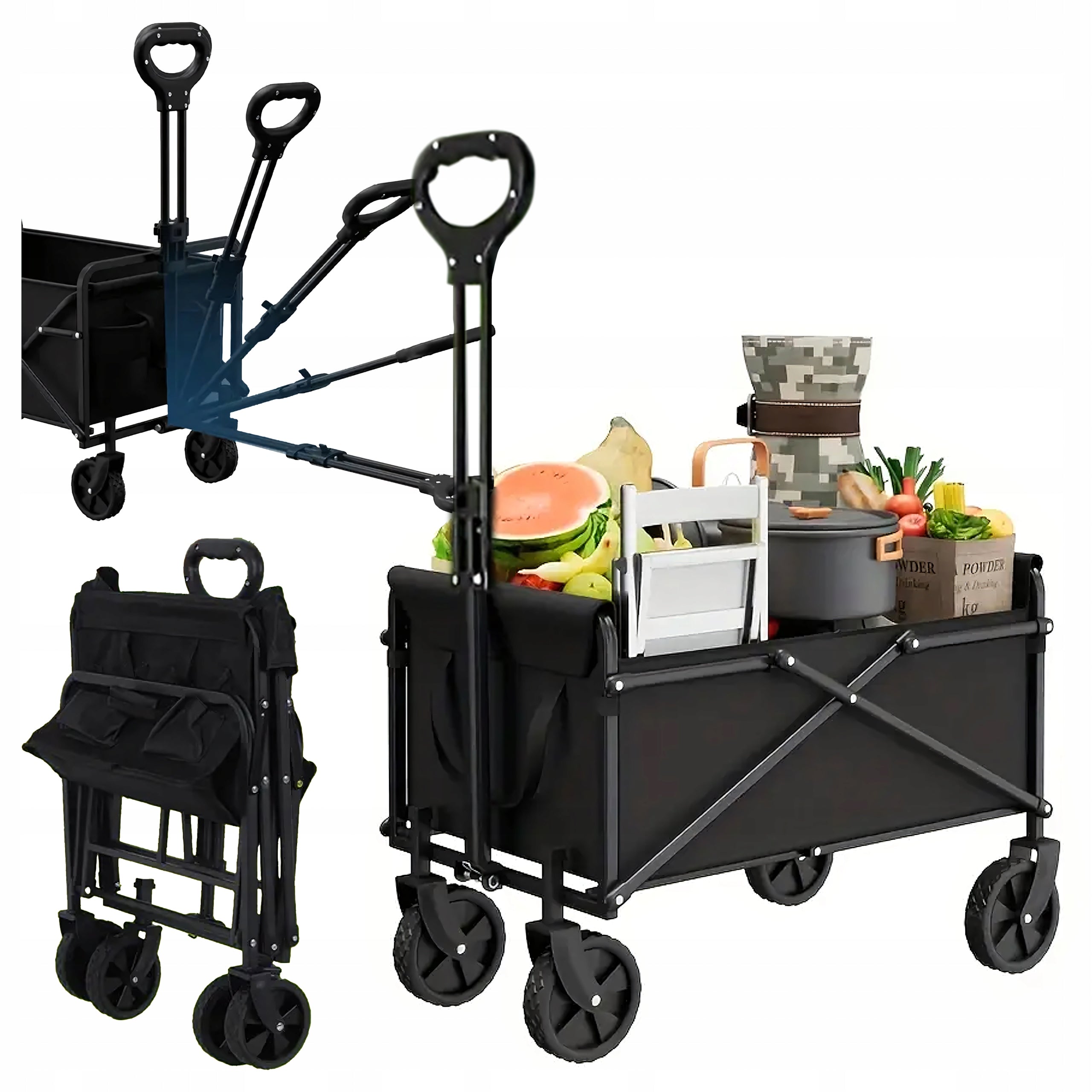 Hiking Trolley Beach Transport Garden Folding Camping Fish 100kg Product weight with unit packaging 8 kg