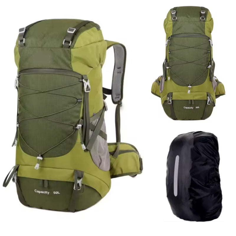 Hiking backpack 50L Trapper 4 GREEN mountain Rain cover