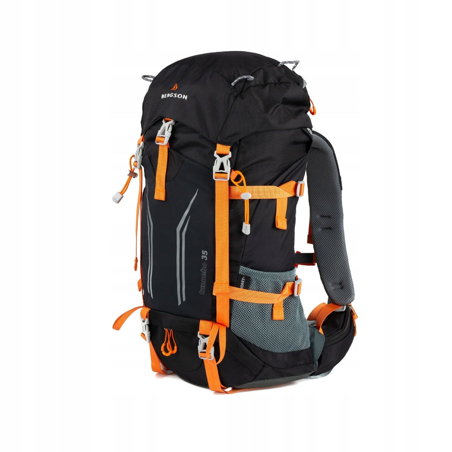 Hiking backpack BERGSON TUNNEBO 35 liters Black/Orange mountain trekking Packaging status original