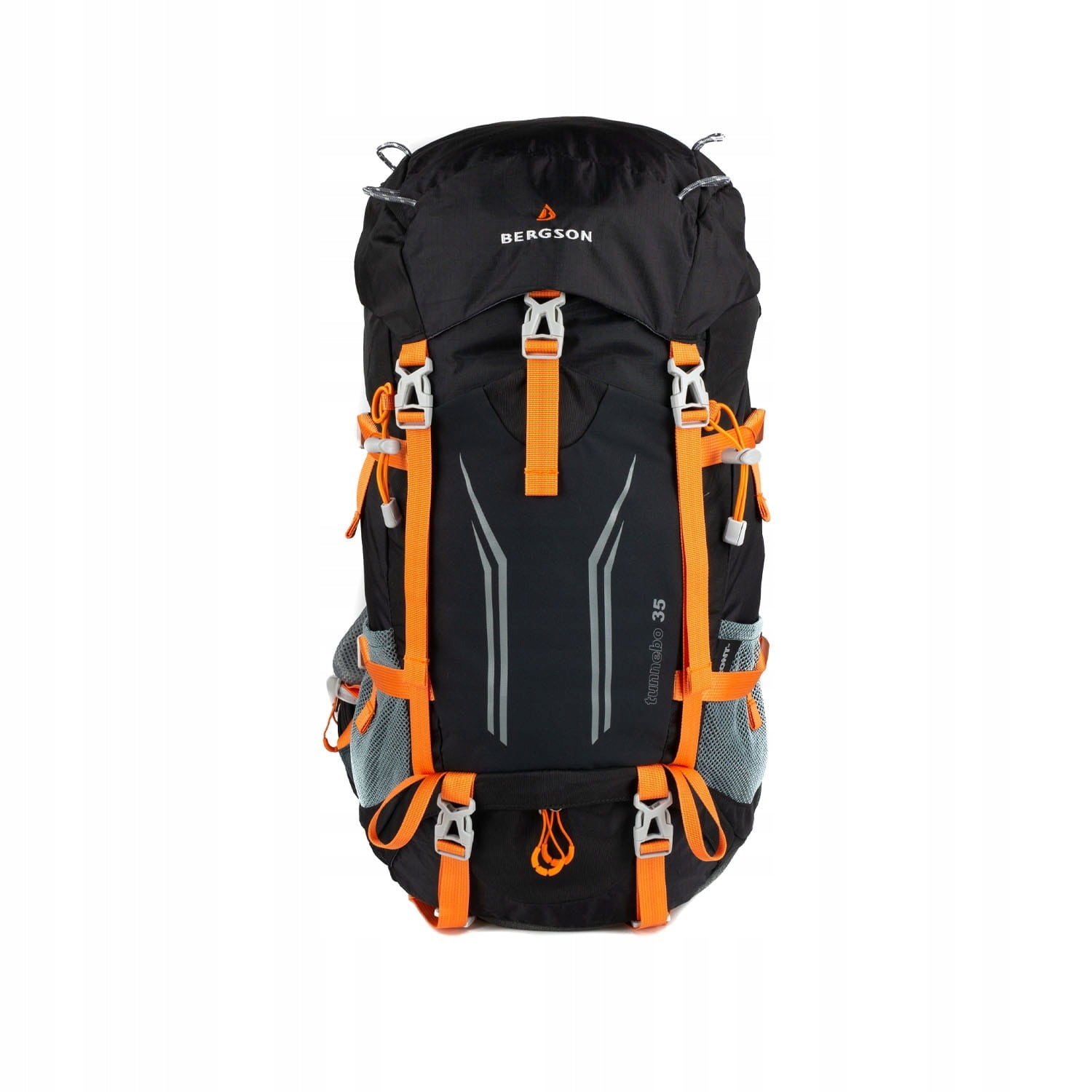 Hiking backpack BERGSON TUNNEBO 35 liters Black/Orange mountain trekking
