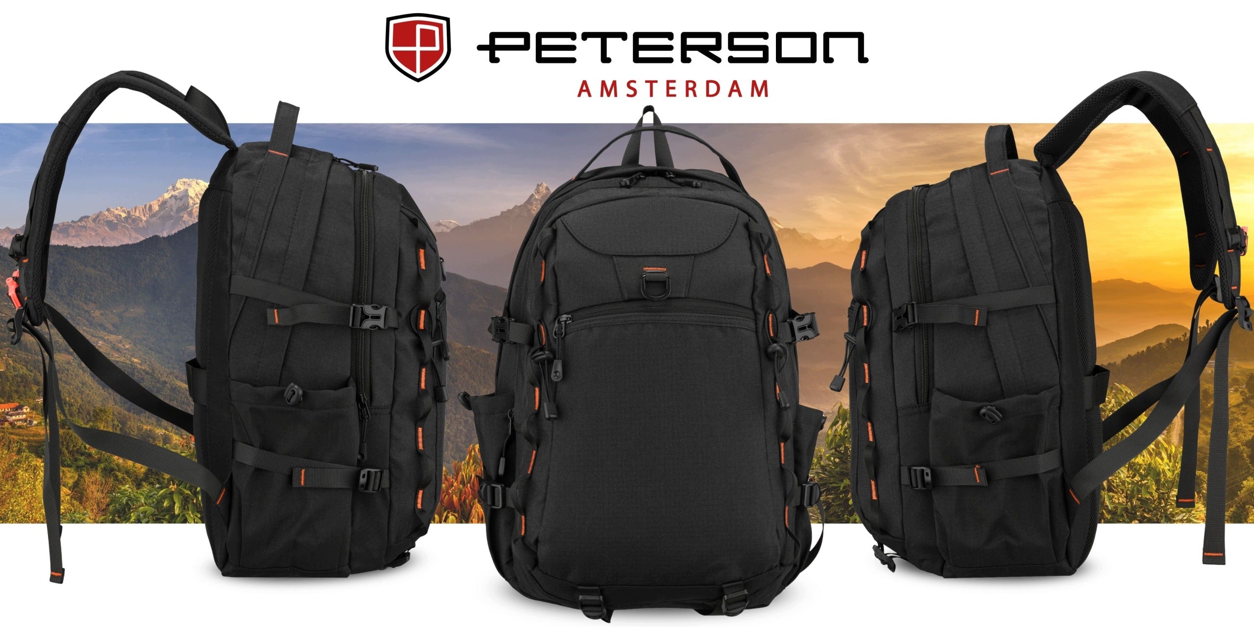 Hiking backpack Peterson PTN JPSP-01-4972-BLA 20-40 l black Manufacturer code PTN JPSP-01-4972-BLA