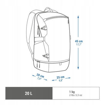 Hiking backpack Quechua NH Arpenaz 500 Ice Compartment 20 litres Brand Quechua
