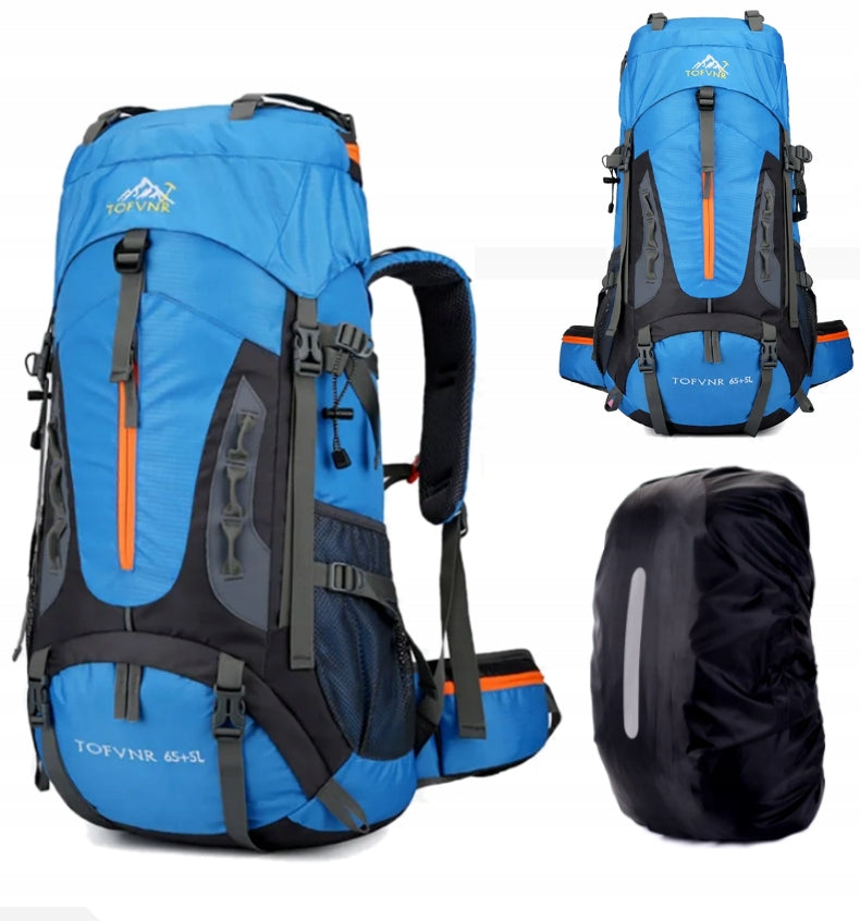 Hiking backpack trekking mountain backpack 70L Trapper 3 BLUE
