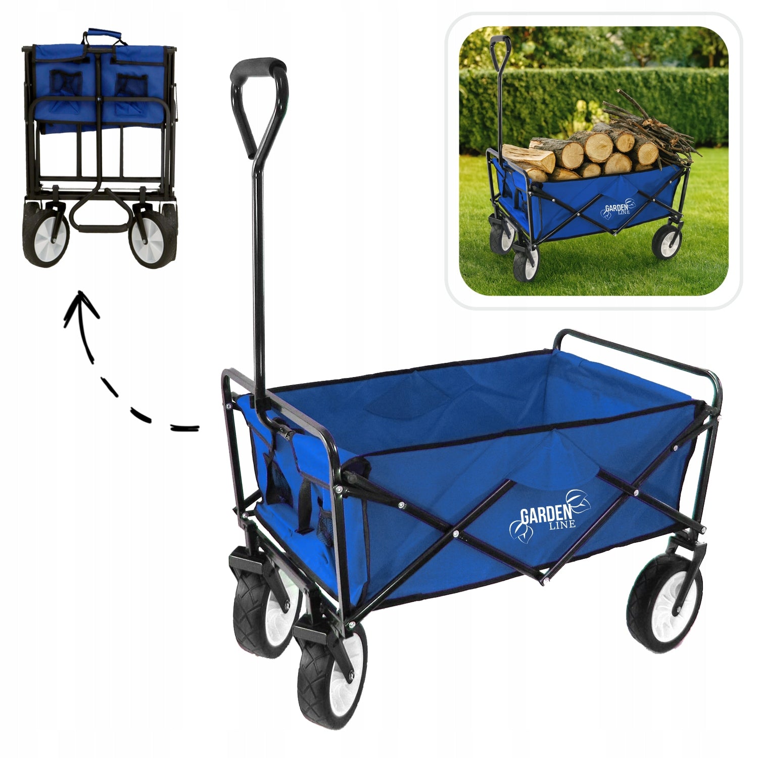 Hiking beach trolley folding large roomy 4 wheels large Manufacturer code WOZ3556