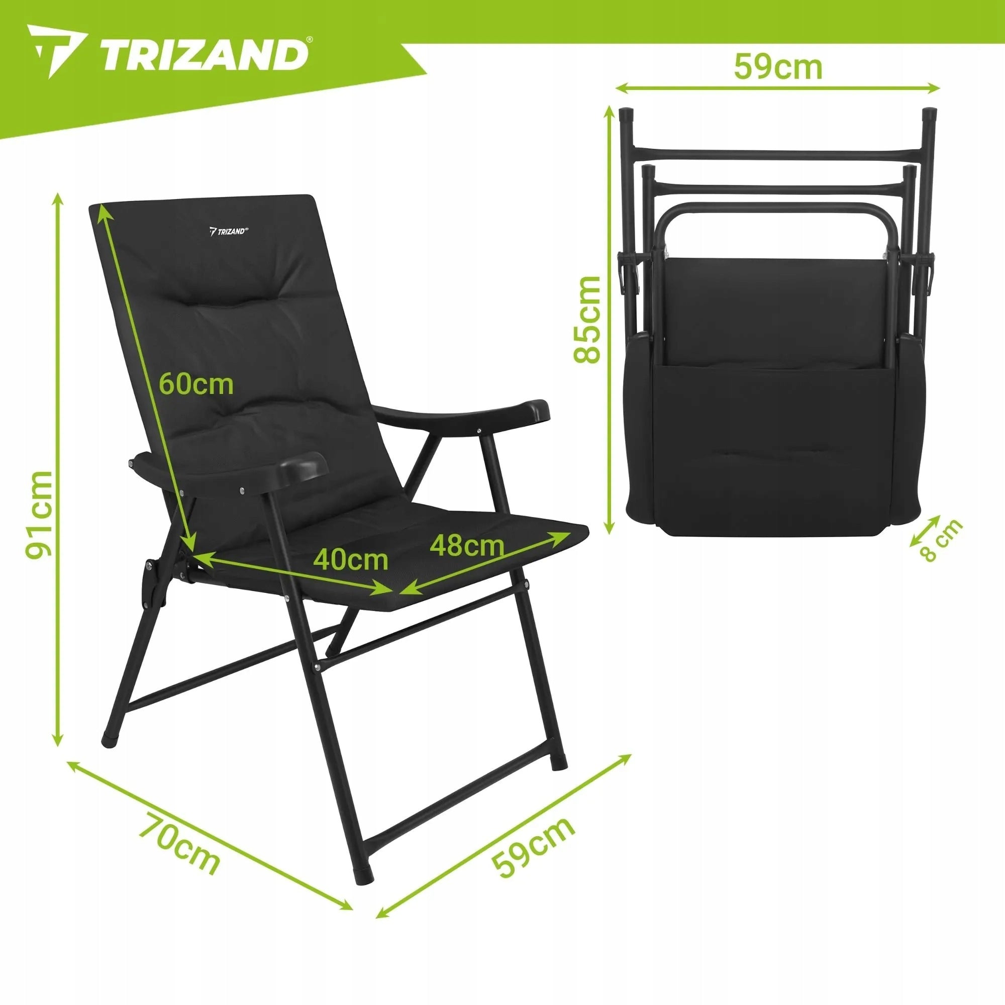 Hiking chair 59x70x91cm - 2pcsTrizand Manufacturer code Krzesło turystyczne 59x70x91cm - 2szt.Trizand