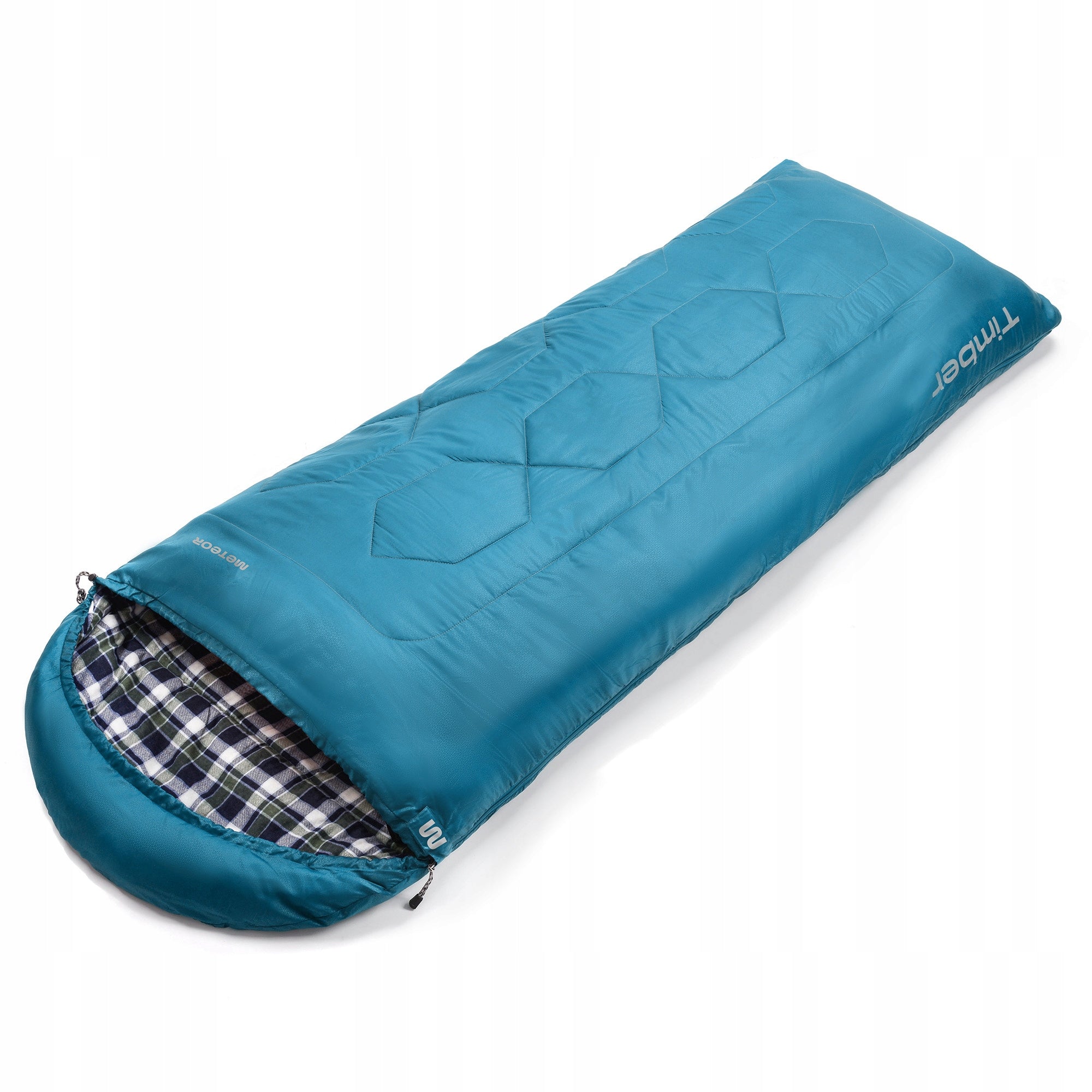 Hiking sleeping bag warm duvet with hood large camping Meteor 220 x 80 cm Packaging status original