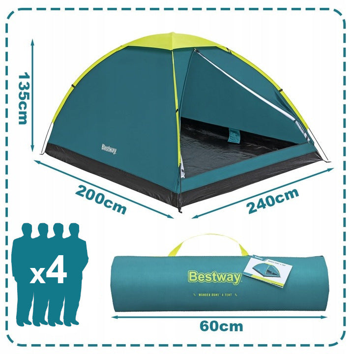Hiking tent 4 persons large 200x240 mosquito net bag Bestway 68143 Manufacturer code STR-68143/25