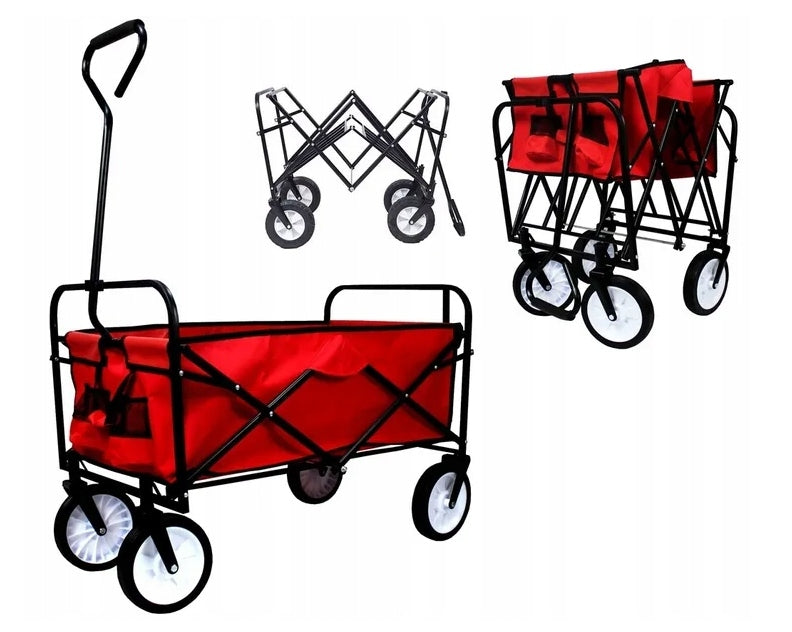 Hiking trolley 145l BEACH Folding Garden Transport Red Manufacturer code WT03 czerwony