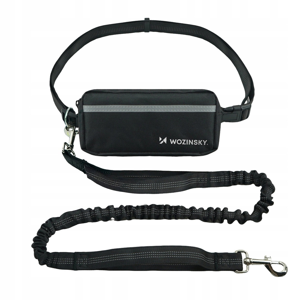 Hip belt with sachet and elastic leash for running with dog Wozinsky Manufacturer code 5907769384974