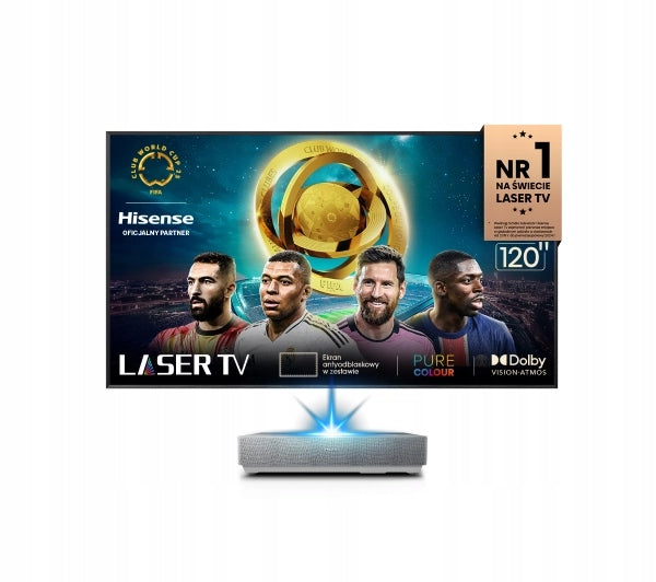 Hisense Laser TV Projector - 120L5N - 4K UHD, Laser, ALR 120'' Screen Packaging status original