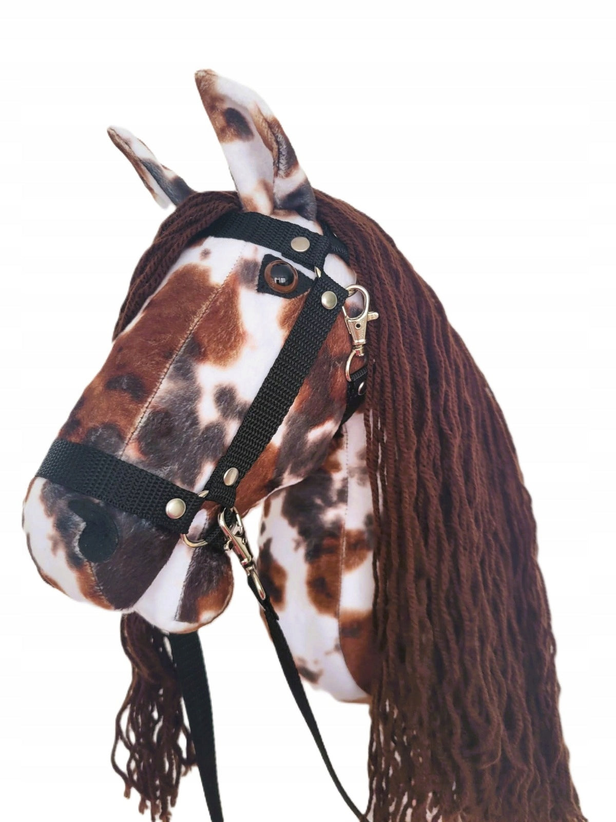 Hobby Horse Set Large (Horse on a stick) + black cantar + reins
