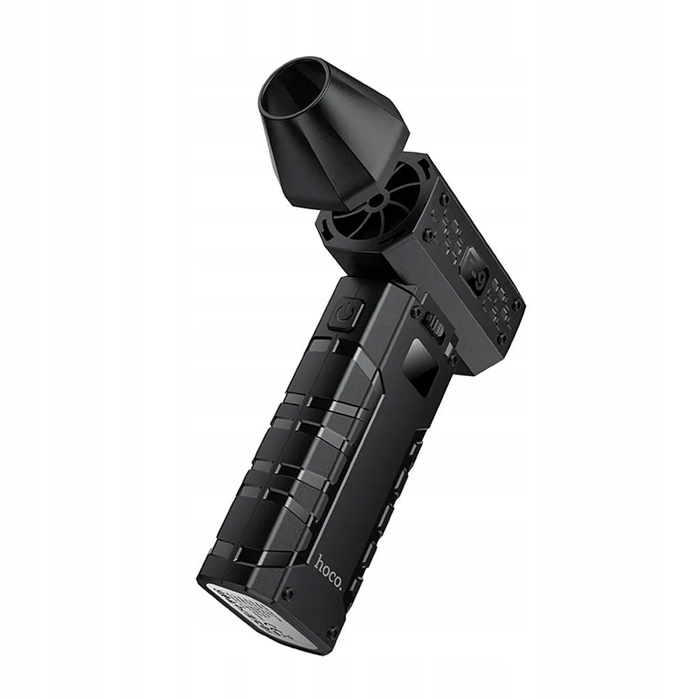Hoco Turbo Cordless Handheld Blower For Car Keyboard Grill Black Air velocity 90 km/h