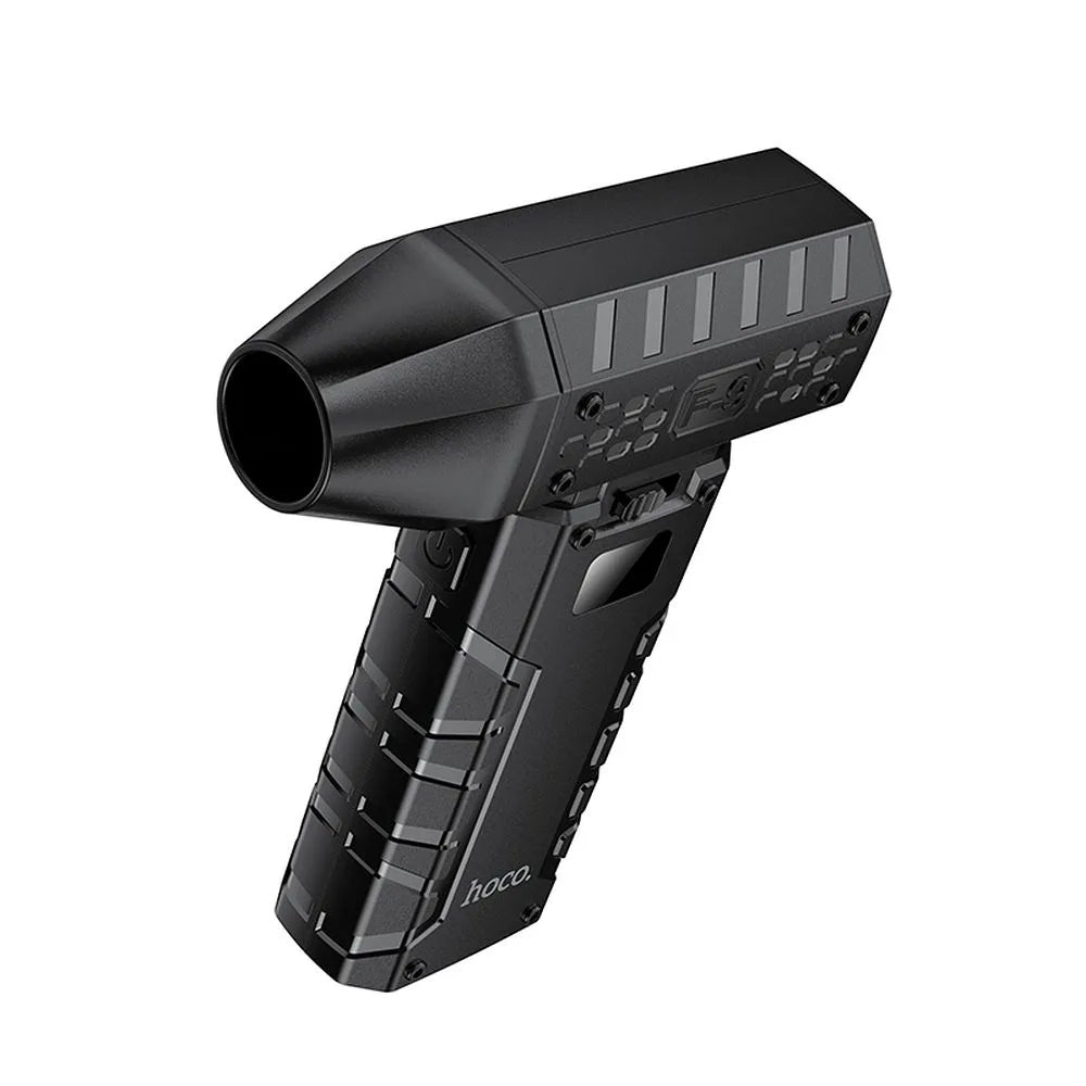 Hoco Turbo Cordless Handheld Blower For Car Keyboard Grill Black Power supply rechargeable battery