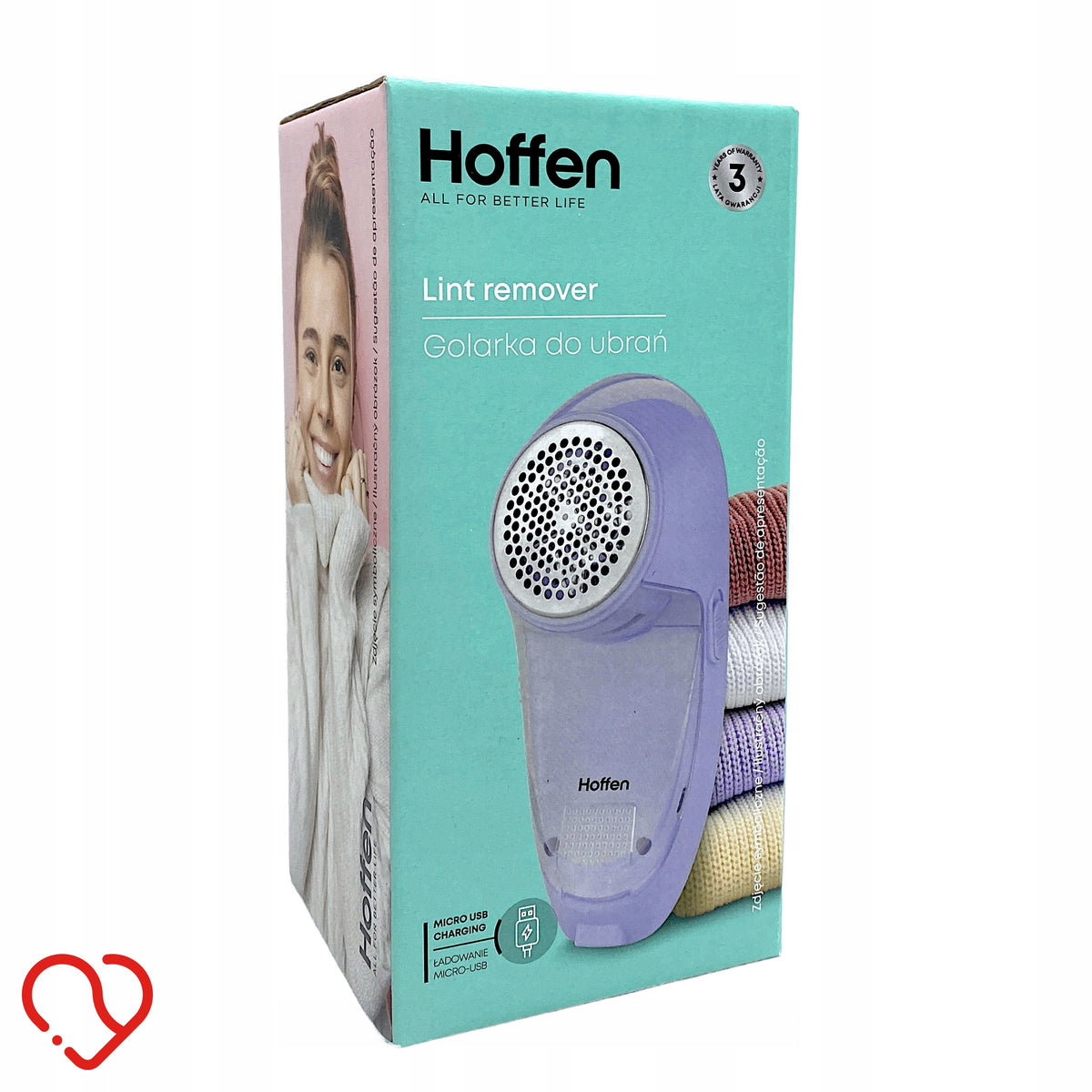 Hoffen Clothes shaver 3W micro-USB purple